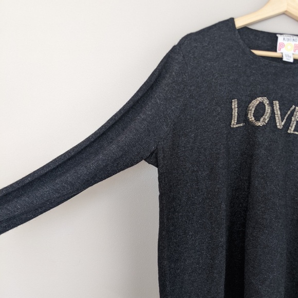 Clements Ribeiro Pop beaded LOVE wool cashmere blend sweater size M - L - Picture 9 of 13